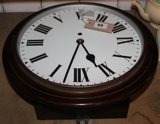 Victorian mahogany single fusee wall clock